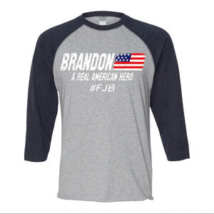 NEW Mens Lat Brandon Real American Hero 3/4 Sleeve Baseball Style Shirt S-2XL